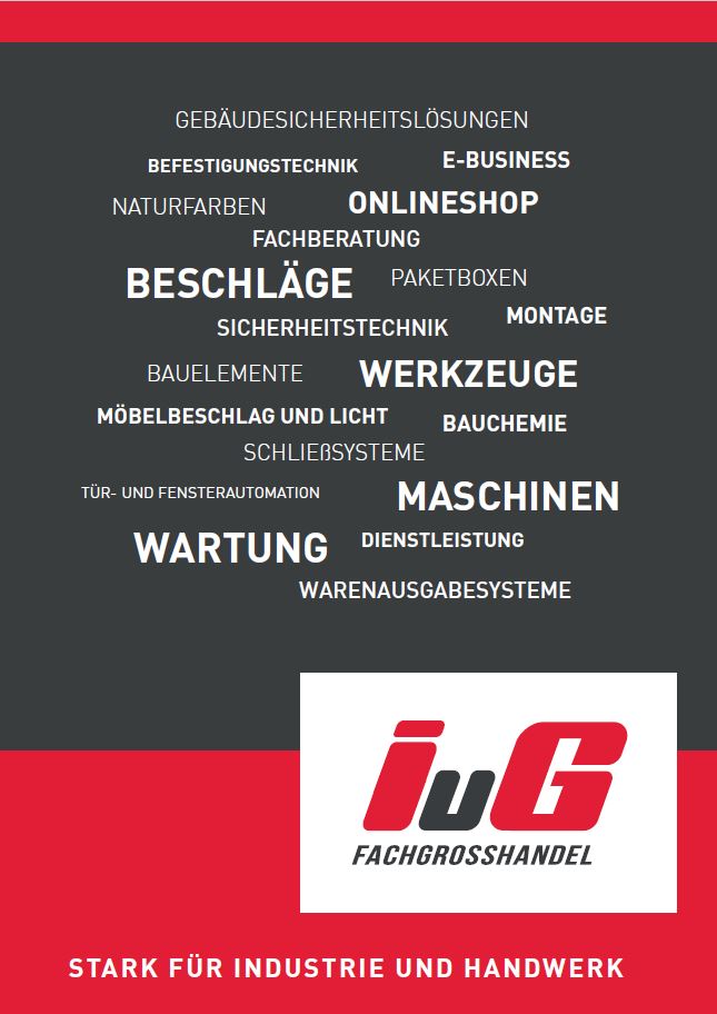 Imagebroschüre zum Sortiment und Leistungen des IuG Werkzeughandel Chemnitz und Werkzeug-Shop